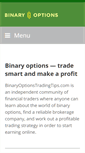 Mobile Screenshot of binaryoptionstradingtips.com